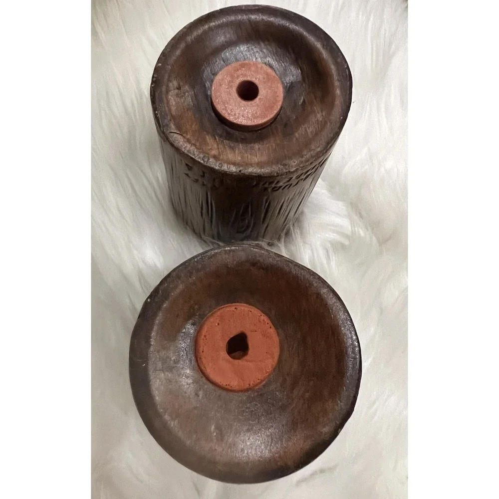 Treasure‎ Craft VTG 1970's Salt and Pepper Shakers Yellow Apple Pear Wood Tiki